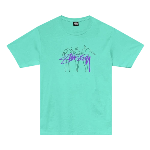 Stussy Kids 3 People Tee 'Green'