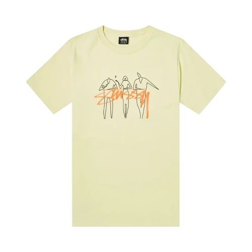 Stussy 3 People Tee 'Pale Yellow'