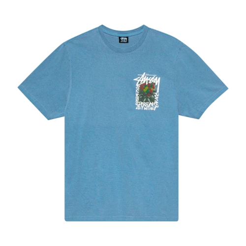 Stussy Camellias Pigment Dyed Tee 'Blue'