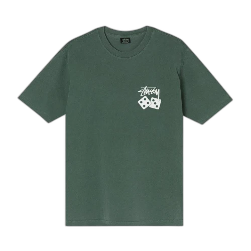 Stussy Dice Pigment Dyed Tee Shirt 'Green'
