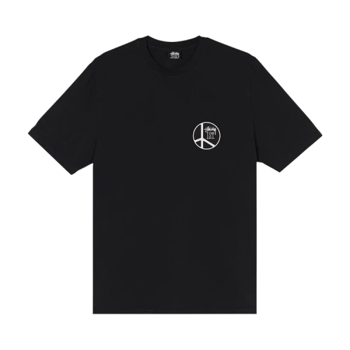 Stussy Peace Dot Pigment Dyed Tee 'Black'