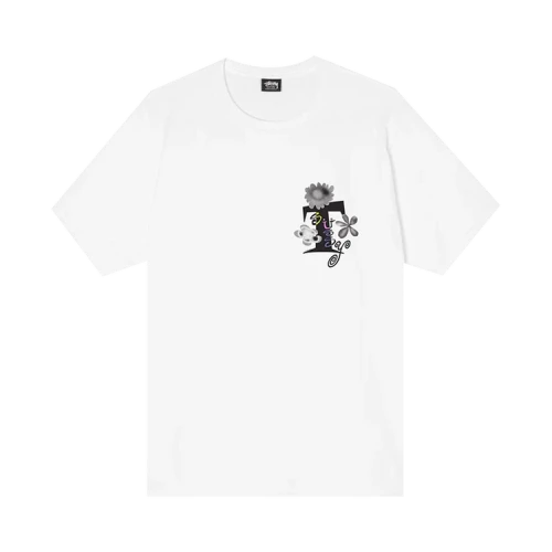 Stussy Acid Flowers Tee 'White'
