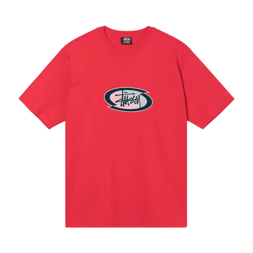 Stussy Split Oval Tee 'Red'