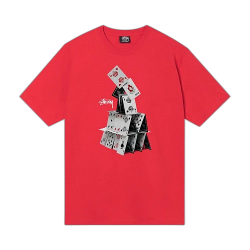 Stussy House Of Cards Tee Red