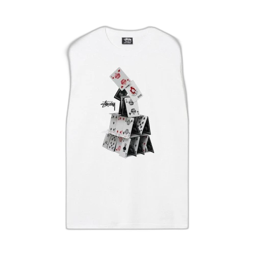 Stussy House Of Cards Tee White