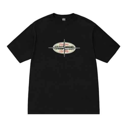 Stussy Points Pigment Dyed Tee 'Black'