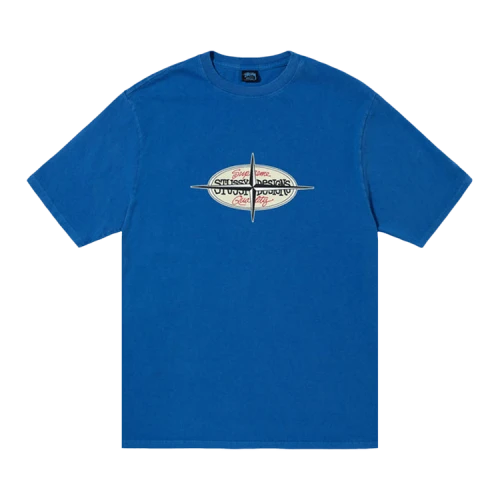 Stussy Points Pigment Dyed Tee 'Blue'