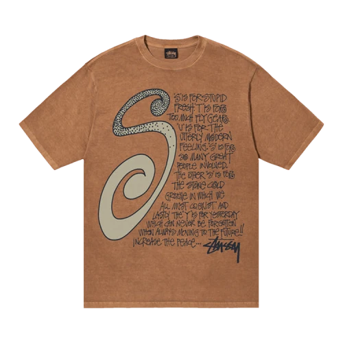 Stussy S Talk Pigment Dyed Tee 'Almond'
