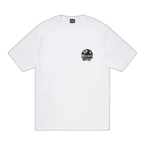 Stussy 8 Ball Corp. Tee White
