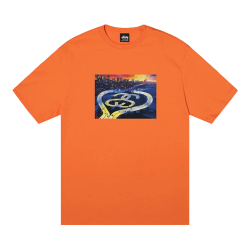 Stussy SS Highway Tee 'Coral'