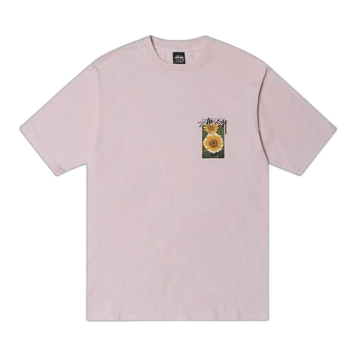 Stussy Flower Grid Pigment Dyed Tee 'Blue'