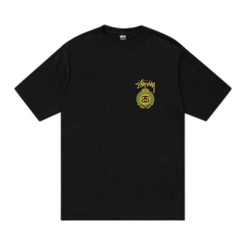 Stussy Crown Wreath Pigment Dyed Tee 'Black'