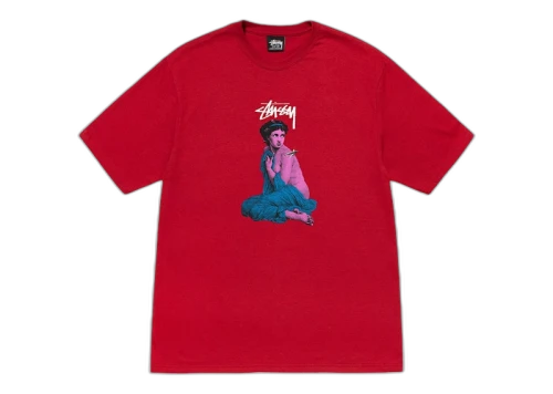 Stussy Lady Rome Tee Dark Red