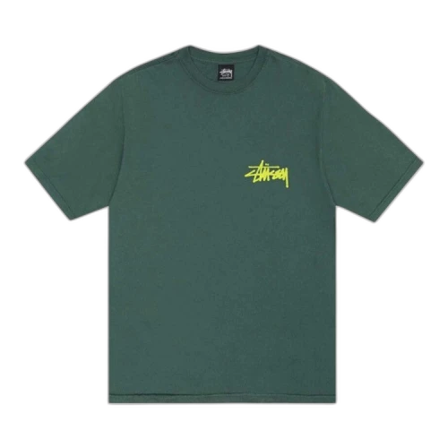 Stussy Old Phone Pigment Dyed T-Shirt 'Forest'