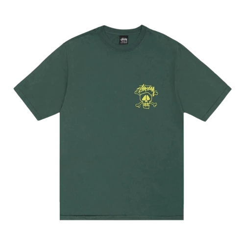 Stussy Skull & Bones Pigment Dyed Tee 'Forest'