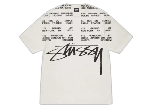 Stussy Locations Pigment Dyed T-shirt Natural
