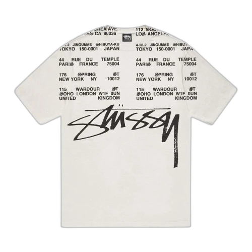 Stussy Locations Tee Pigment Dyed 'Natural'