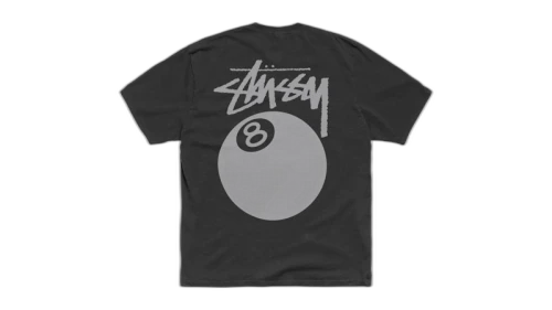 Stussy 8 Ball Pigment Dyed Tee Faded Black