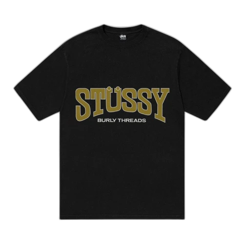 Stussy Burly Threads Pigment Dyed Tee Black