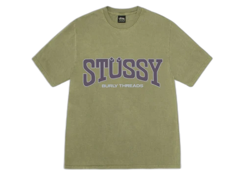 Stussy Burly Threads Pigment Dyed Tee Olive