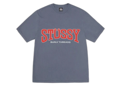 Stussy Burly Threads Pigment Dyed Tee Indigo