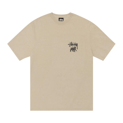 Stussy Pigment Dyed Rasta Lion Tee 'Khaki'