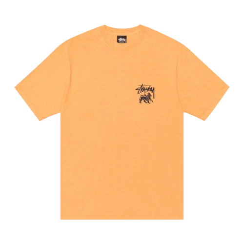 Stussy Pigment Dyed Rasta Lion Tee 'Orange'