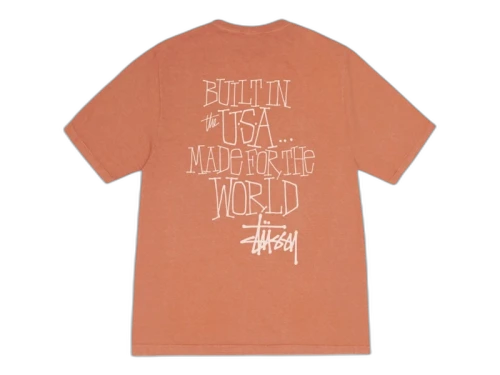 Stussy Built In USA Pigment Dyed Tee Rust