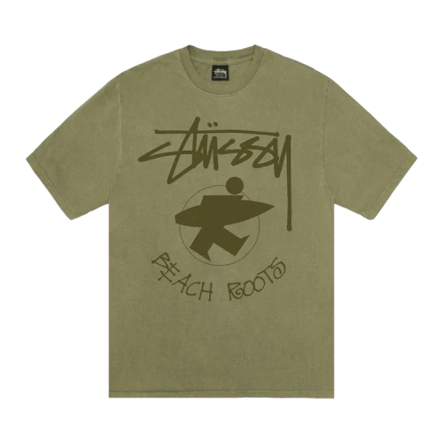 Stussy Beach Roots Tee 'Olive'
