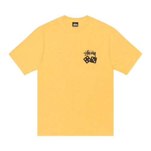 Stussy Dice Tee Pigment Dyed 'Yellow'