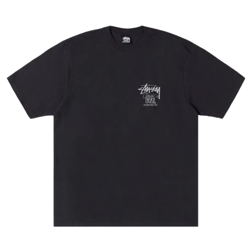 Stussy Classic Gear Tee Pigment Dyed 'Faded Black/White'