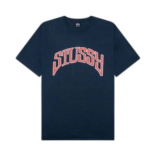 Stussy Arched Pigment Dyed T-Shirt 'Navy'