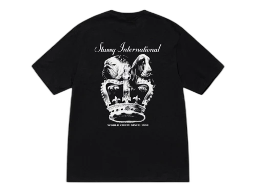 Stussy Dog Crown T-shirt Black