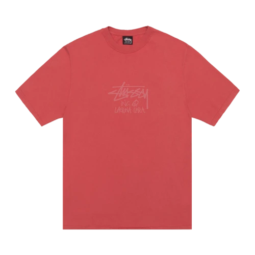 Stussy Laguna USA Tee Pigment Dyed 'Guava'