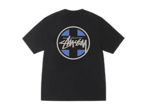 Stussy Cross Dot Pigment Dyed Tee Black