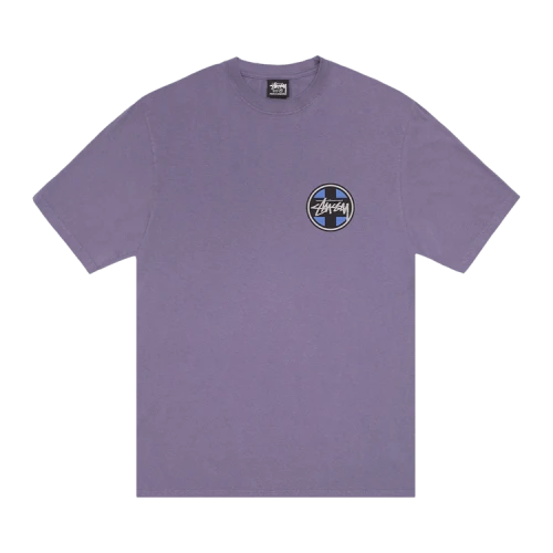 Stussy Cross Dot Tee Pigment Dyed 'Grape'