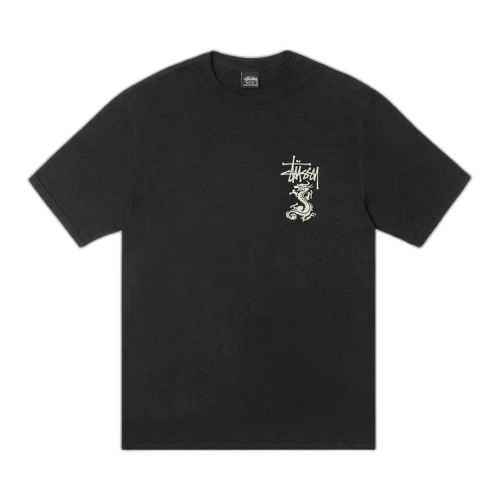 Stussy Double Dragon Tee Pigment Dyed 'Black'