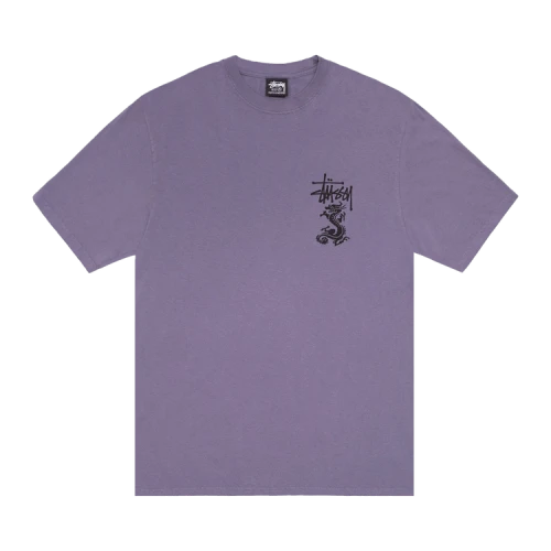 Stussy Double Dragon Tee Pigment Dyed 'Grape'