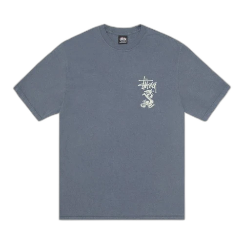 Stussy Double Dragon Pigment Dyed Tee Navy