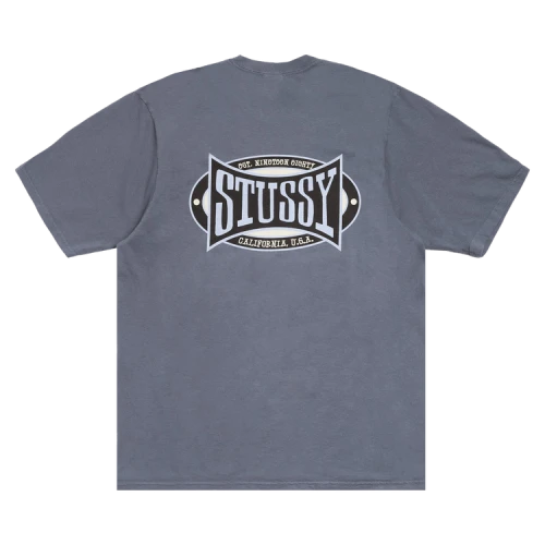 Stussy Champion Oval Tee Pigment Dyed 'Navy'