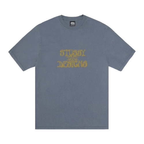 Stussy Wes Palms Tee Pigment Dyed 'Navy'