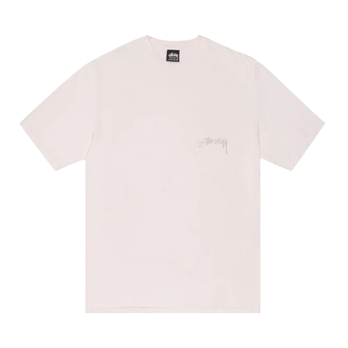 Stussy Smooth Reverse Tee Pigment Dyed 'Blush'