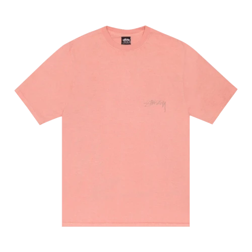 Stussy Smooth Reverse Tee Pigment Dyed 'Coral'