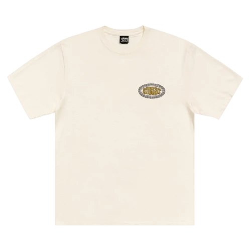 Stussy Tile Oval Tee Pigment Dyed 'Ivory'