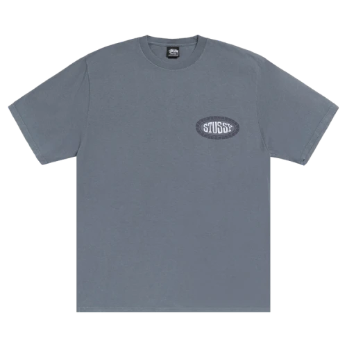 Stussy Tile Oval Pigment Dyed Tee Navy