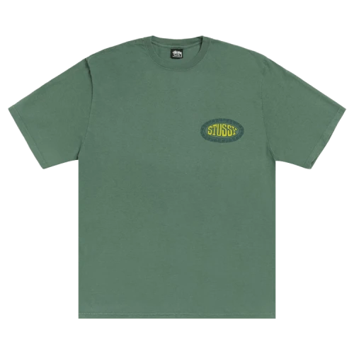 Stussy Tile Oval Pigment Dyed Tee Pine