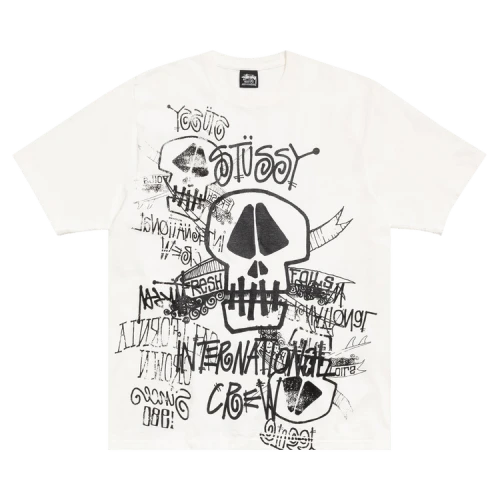 Stussy Skulls Pigment Dyed Tee 'Natural'