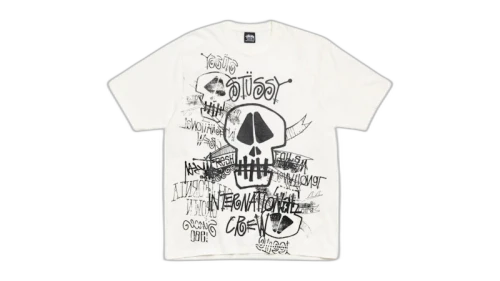 Stussy Skulls Pigment Dyed Tee Natural