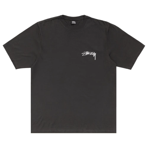 Stussy Stack Pigment Dyed Tee 'Faded Black'