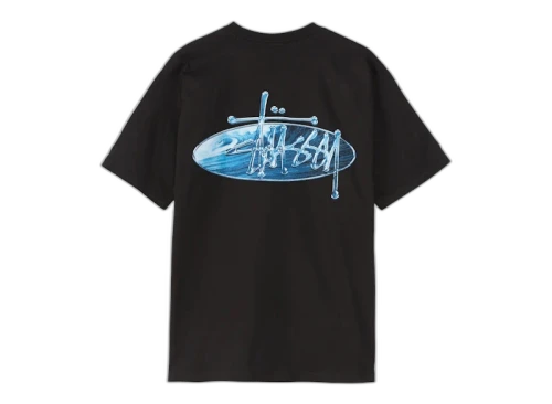 Stüssy Wave Oval Tee Black